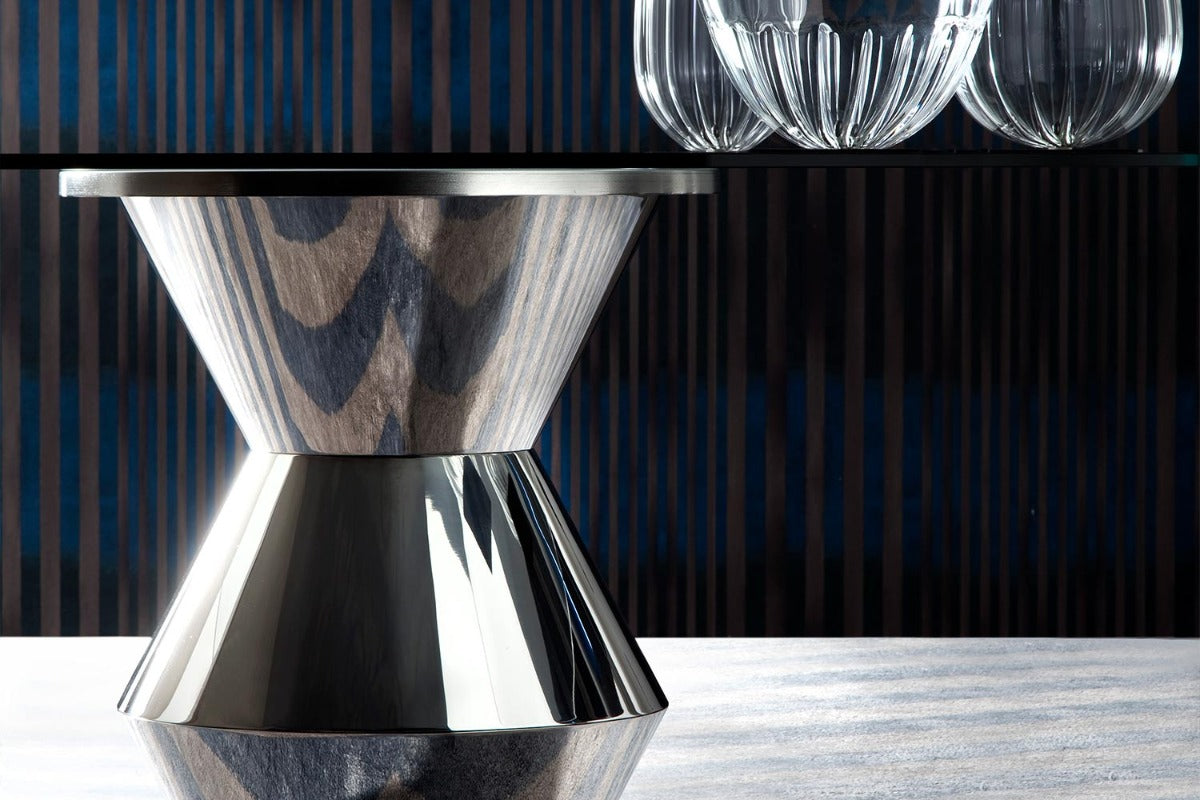 Costantini Pietro Grand Palais Round Dining Table with Glass Top