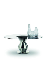 Costantini Pietro Grand Palais Round Dining Table with Glass Top