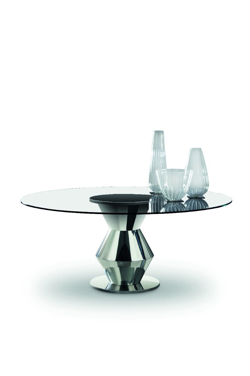 Costantini Pietro Grand Palais Round Dining Table with Glass Top