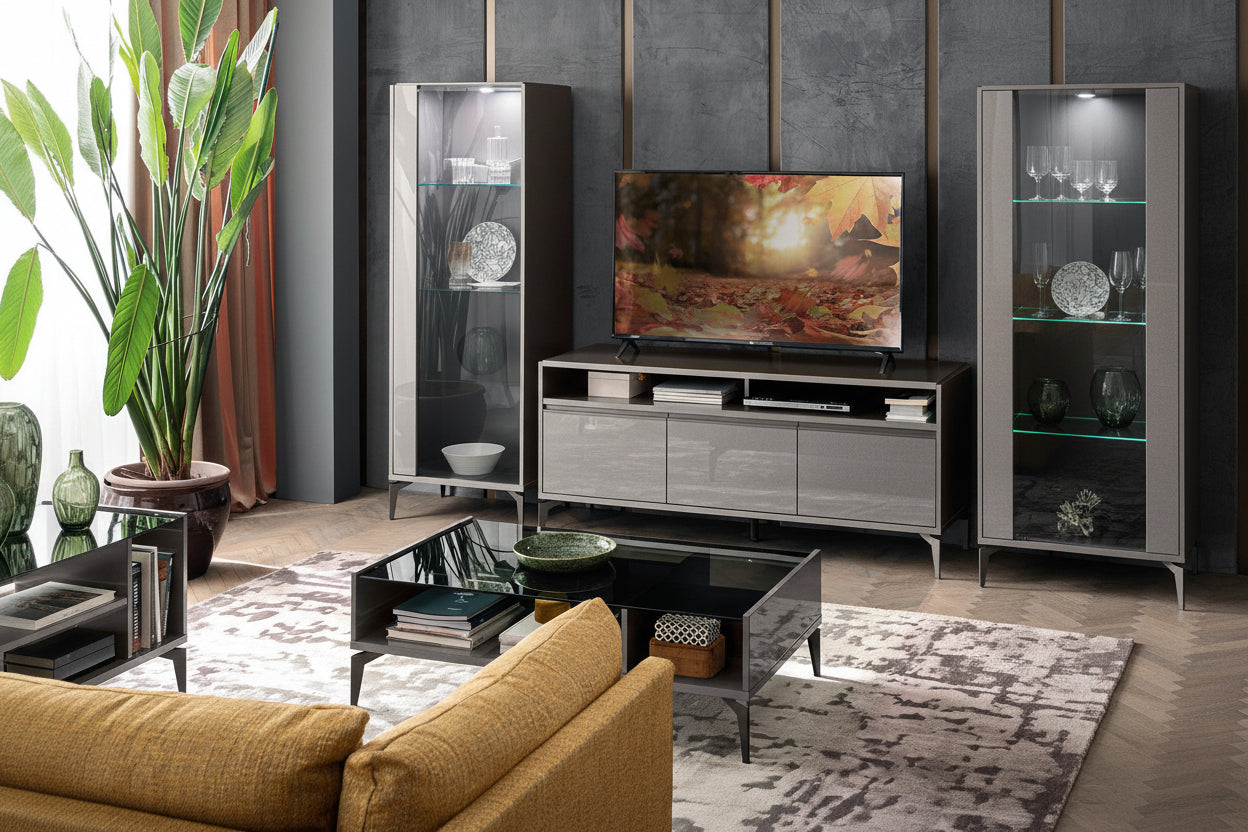 Graphite 1-Door Curio, Left