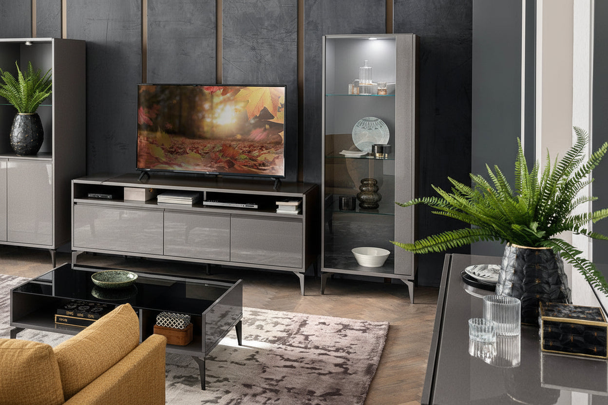 Graphite 1-Door Curio, Right