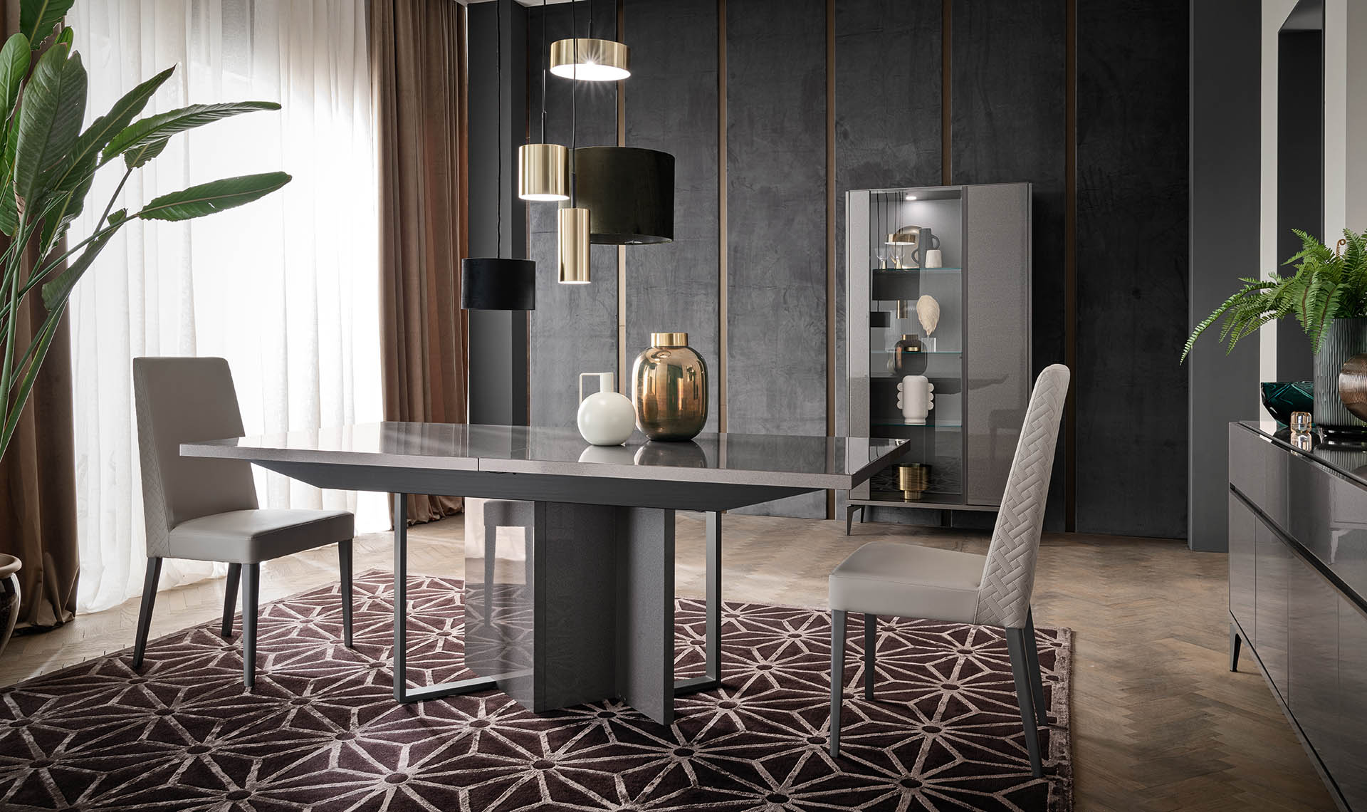 Graphite Extendable  Dining Table 250