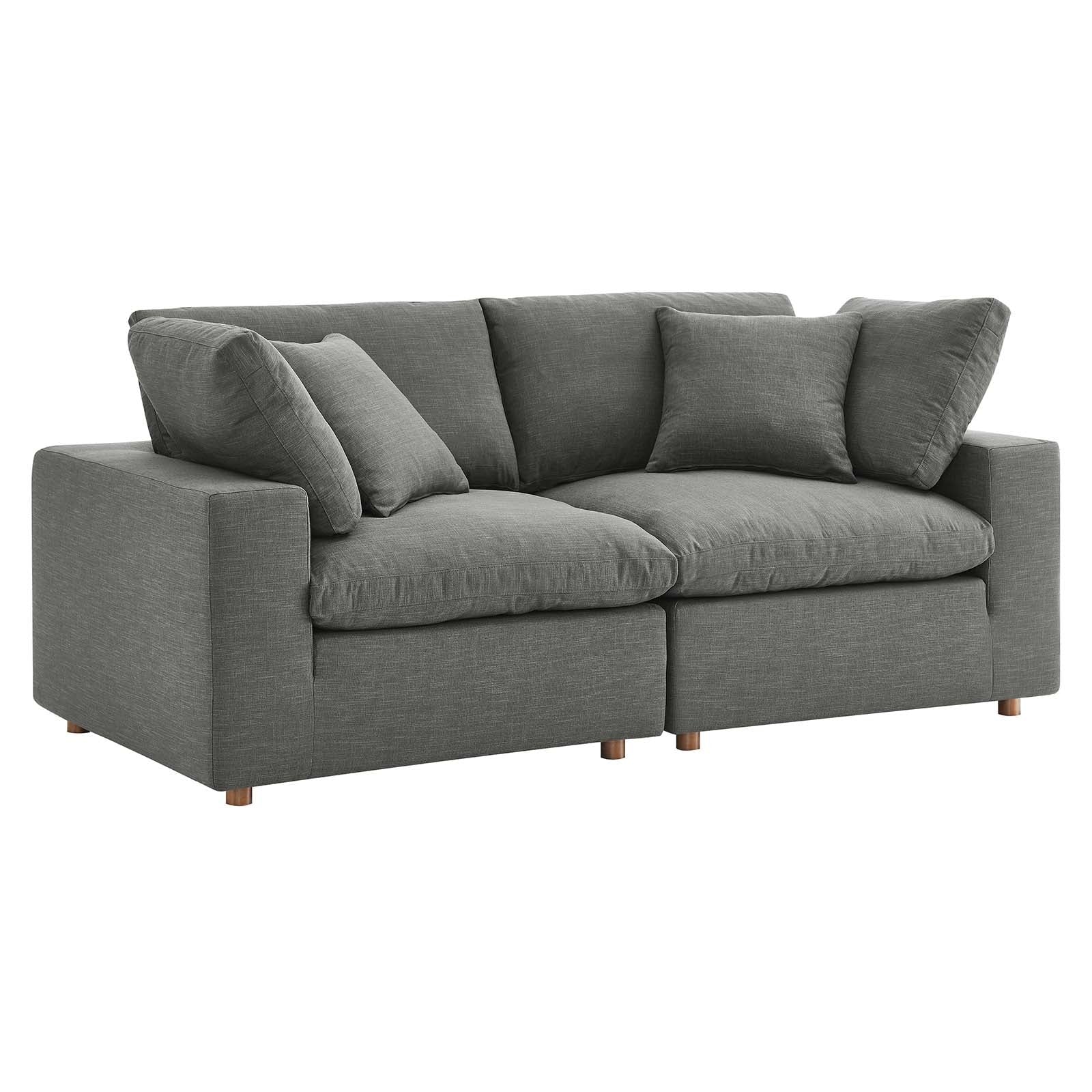 Modway Commix Down Filled Overstuffed 2 Piece Modular Loveseat