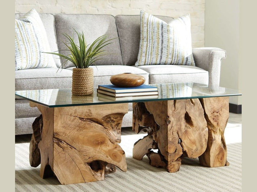 Hammary Hidden Treasures Square Root Table With Glass Top