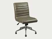 Hammary Hidden gray office chair with ribbed backrest on a white background