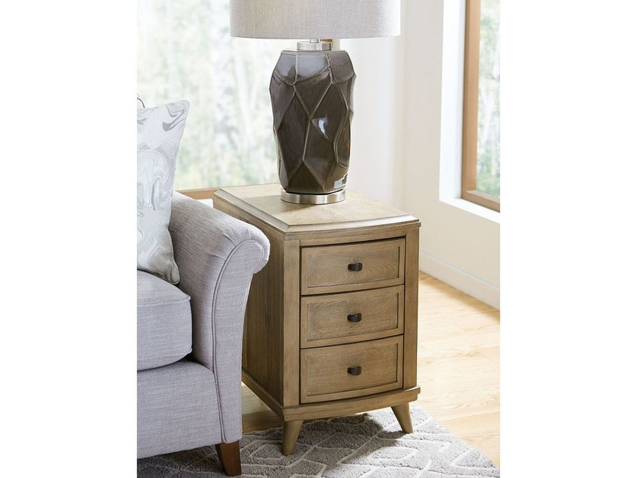 Hammary Oblique Charging Chairside Table