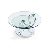 Hearts rotating top coffee table with Glass Top