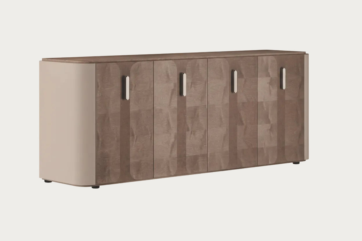 Hebe 4-door sideboard with a modern design on a white background