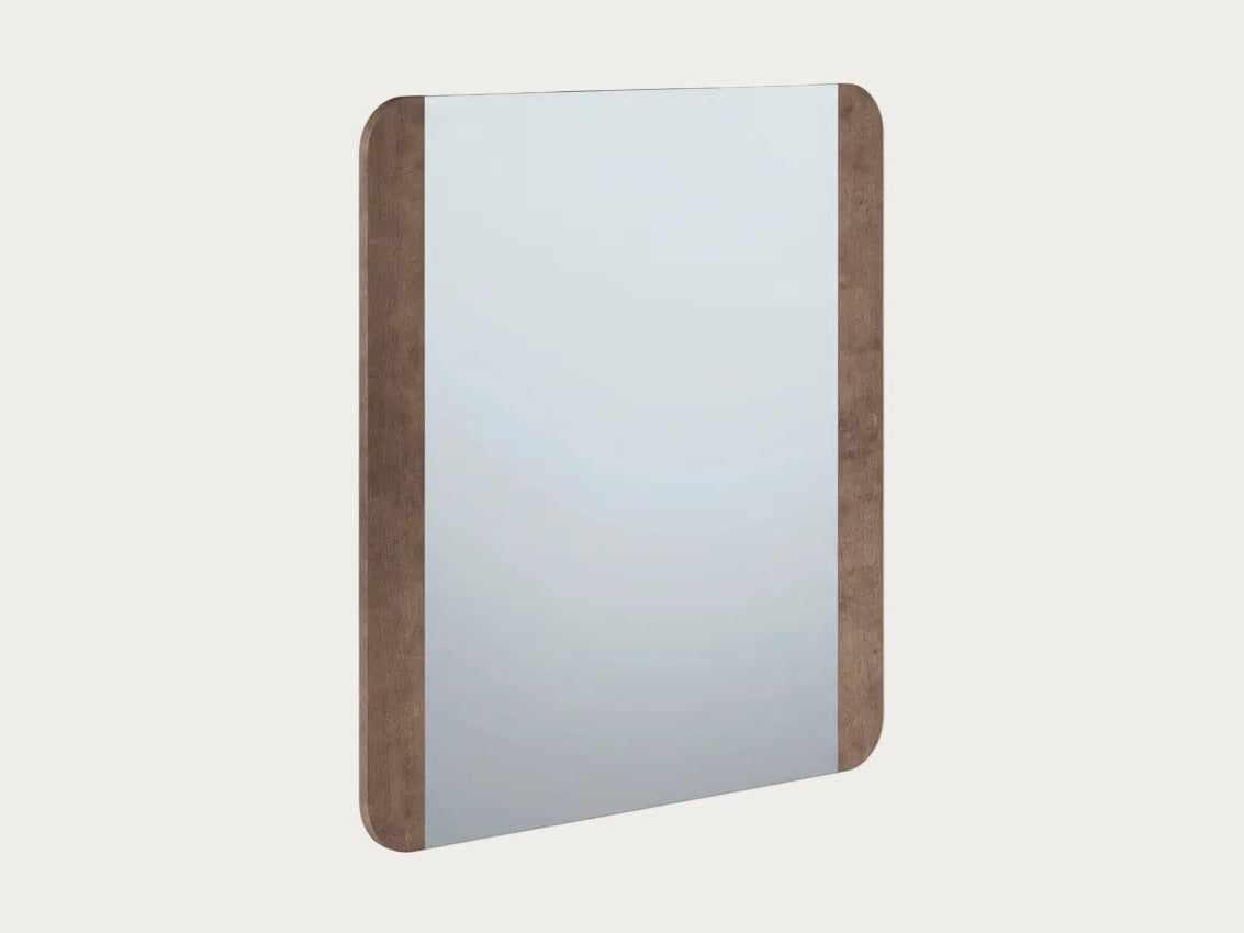 Hebe rectangular mirror with wooden frame on a white background