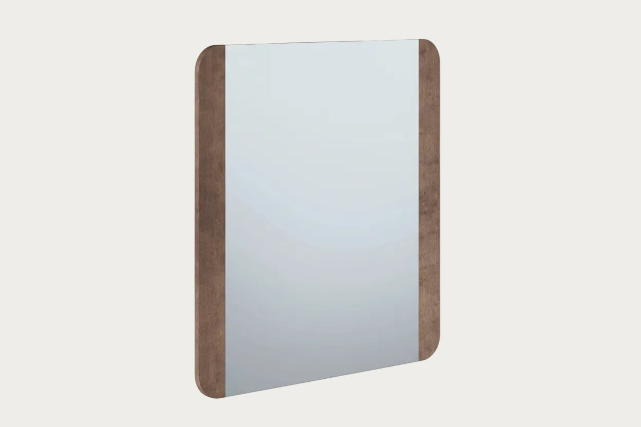 Hebe rectangular mirror with wooden frame on a white background