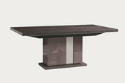 Heritage dark brown dining table on a white background