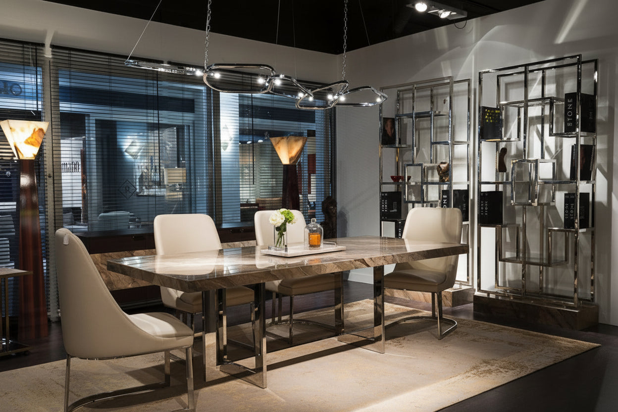 Horizon dining table by Stone International