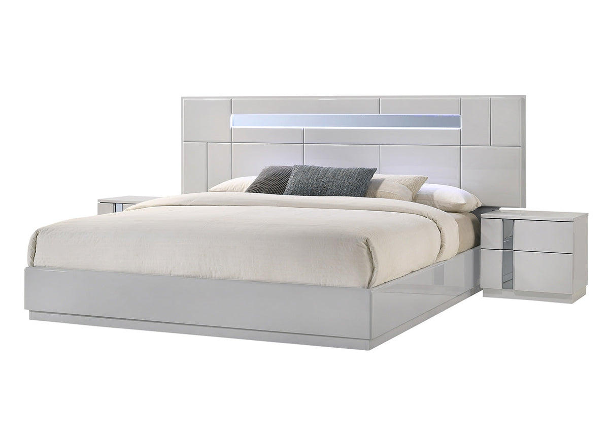 Palermo Modern Bed in Grey by J&M Furniture
