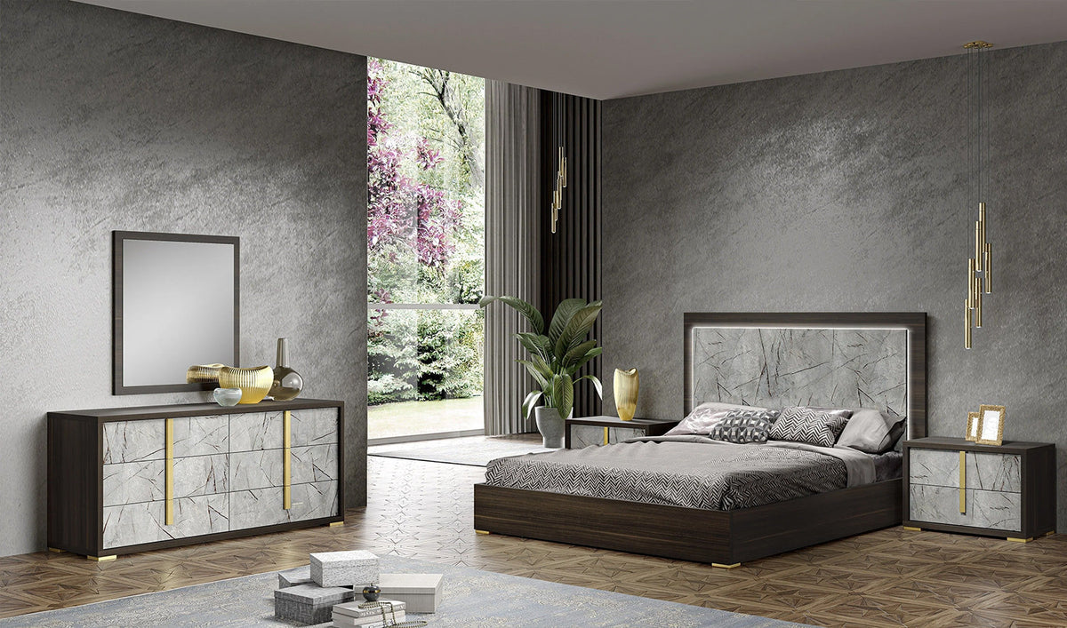 Travertine Premium Bed by J&M Furniture - view 2