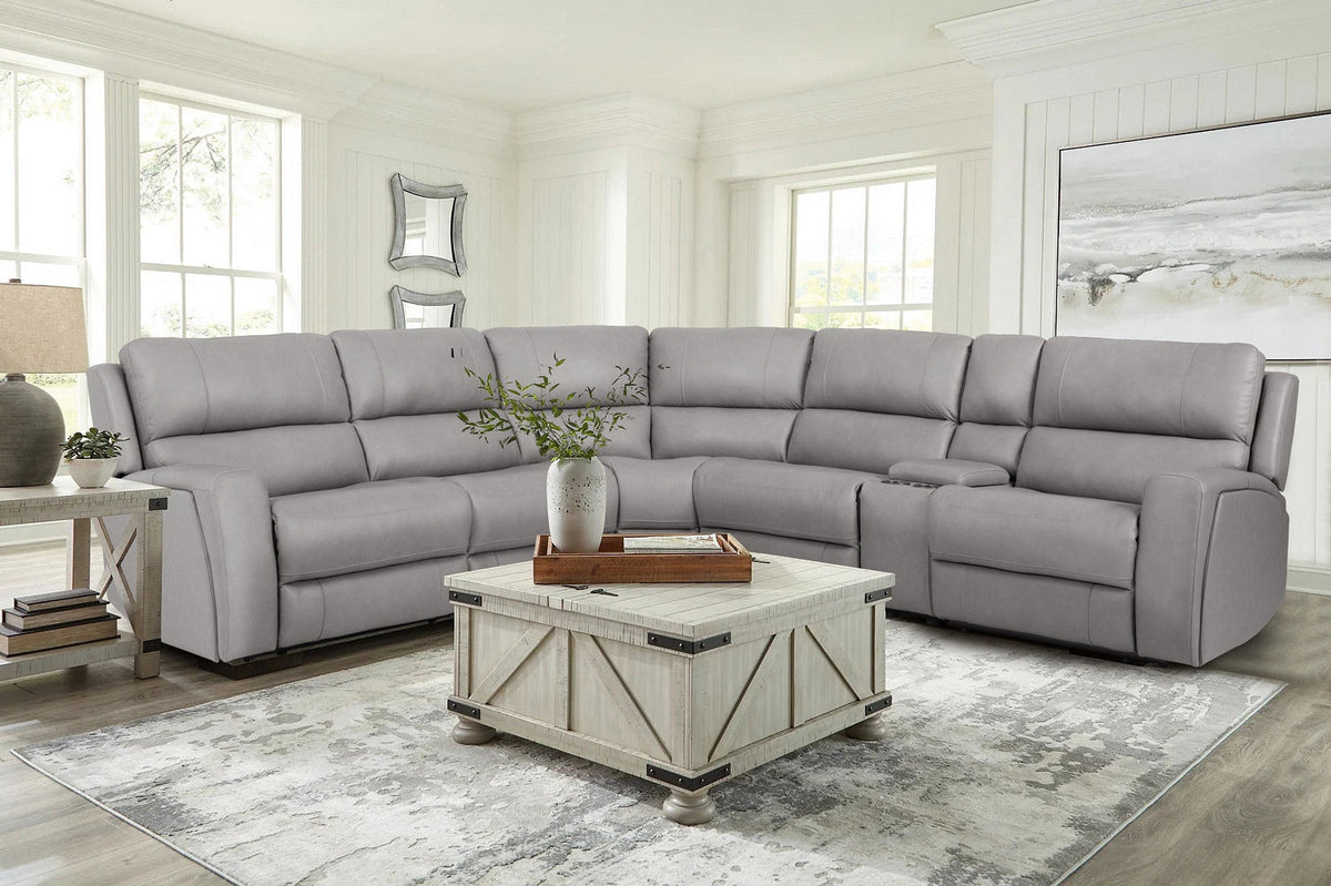 70815M Reclining Sectional in Grey by J&M Furniture - view 4