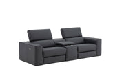 Picasso Loveseat with Console In Blue Grey by J&M Furniture