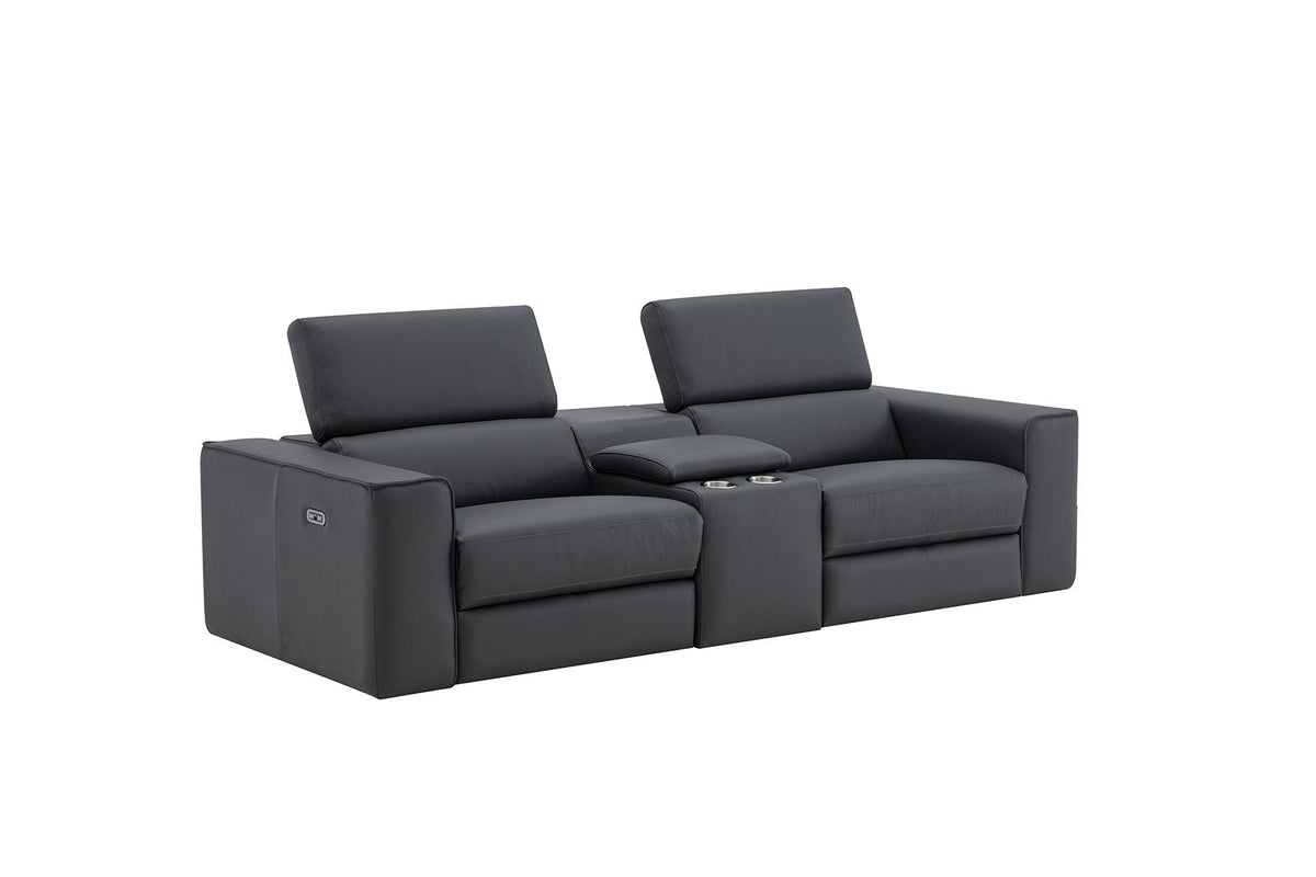 Picasso Loveseat with Console In Blue Grey by J&M Furniture