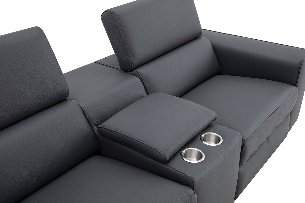 Picasso Loveseat with Console In Blue Grey by J&M Furniture - view 6