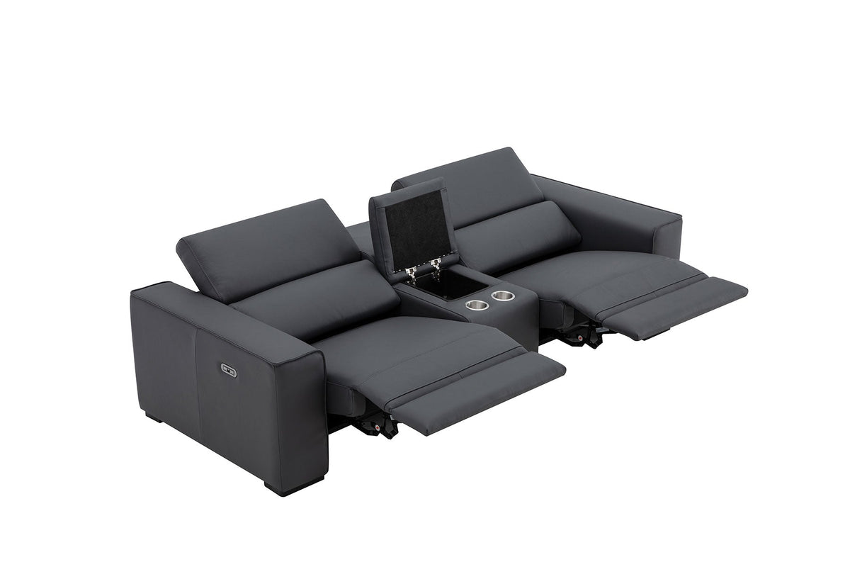 Picasso Loveseat with Console In Blue Grey by J&M Furniture - view 7