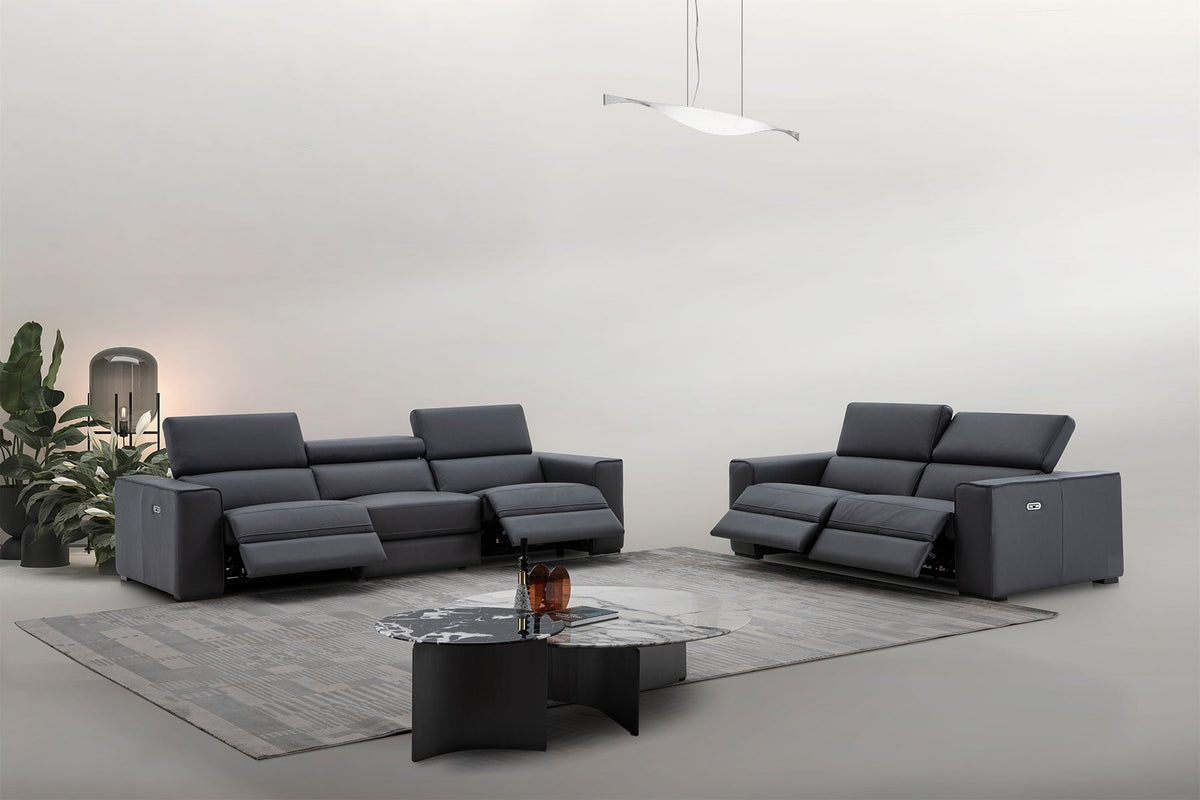 Picasso Loveseat with Console In Blue Grey by J&M Furniture - view 2
