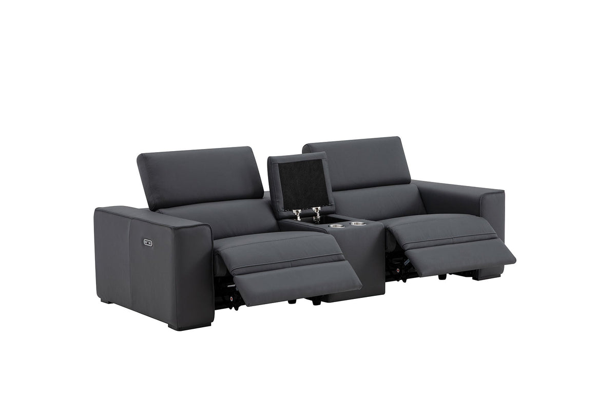 Picasso Loveseat with Console In Blue Grey by J&M Furniture - view 9