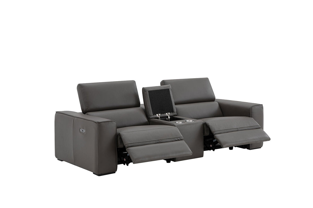 Picasso Loveseat with Console In Dark Grey by J&M Furniture - view 7