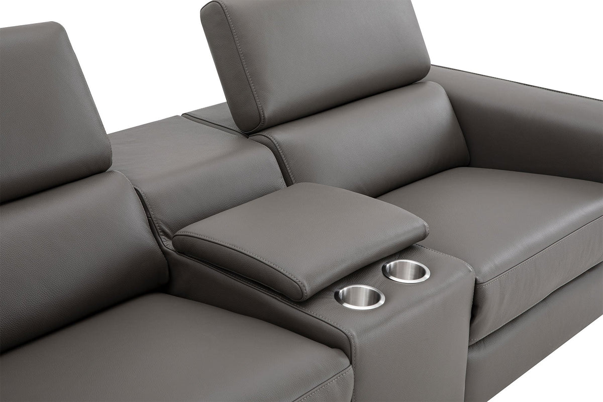 Picasso Loveseat with Console In Dark Grey by J&M Furniture - view 5