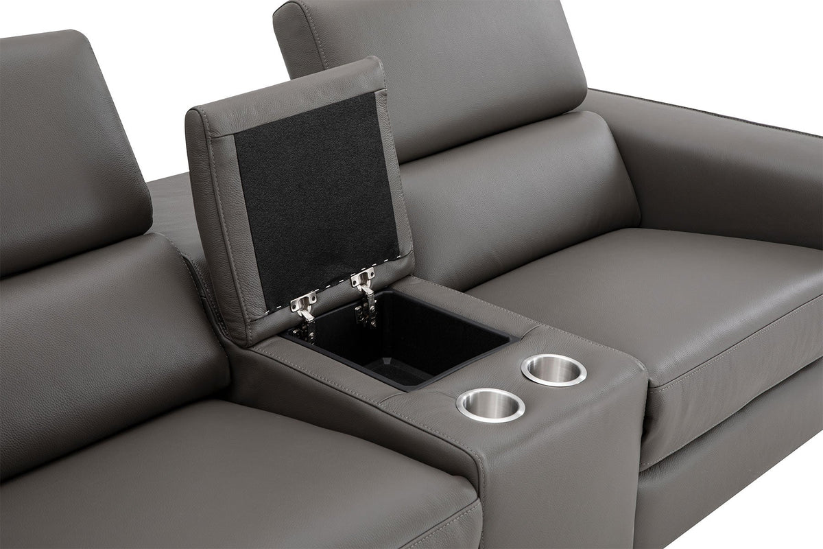 Picasso Loveseat with Console In Dark Grey by J&M Furniture - view 9