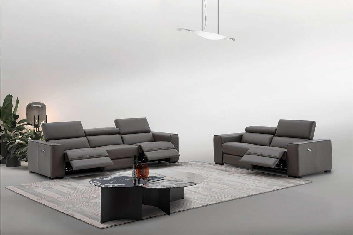 Picasso Loveseat with Console In Dark Grey by J&M Furniture - view 2