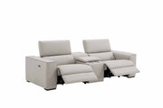 Picasso Loveseat with Console In Silver Grey by J&M Furniture