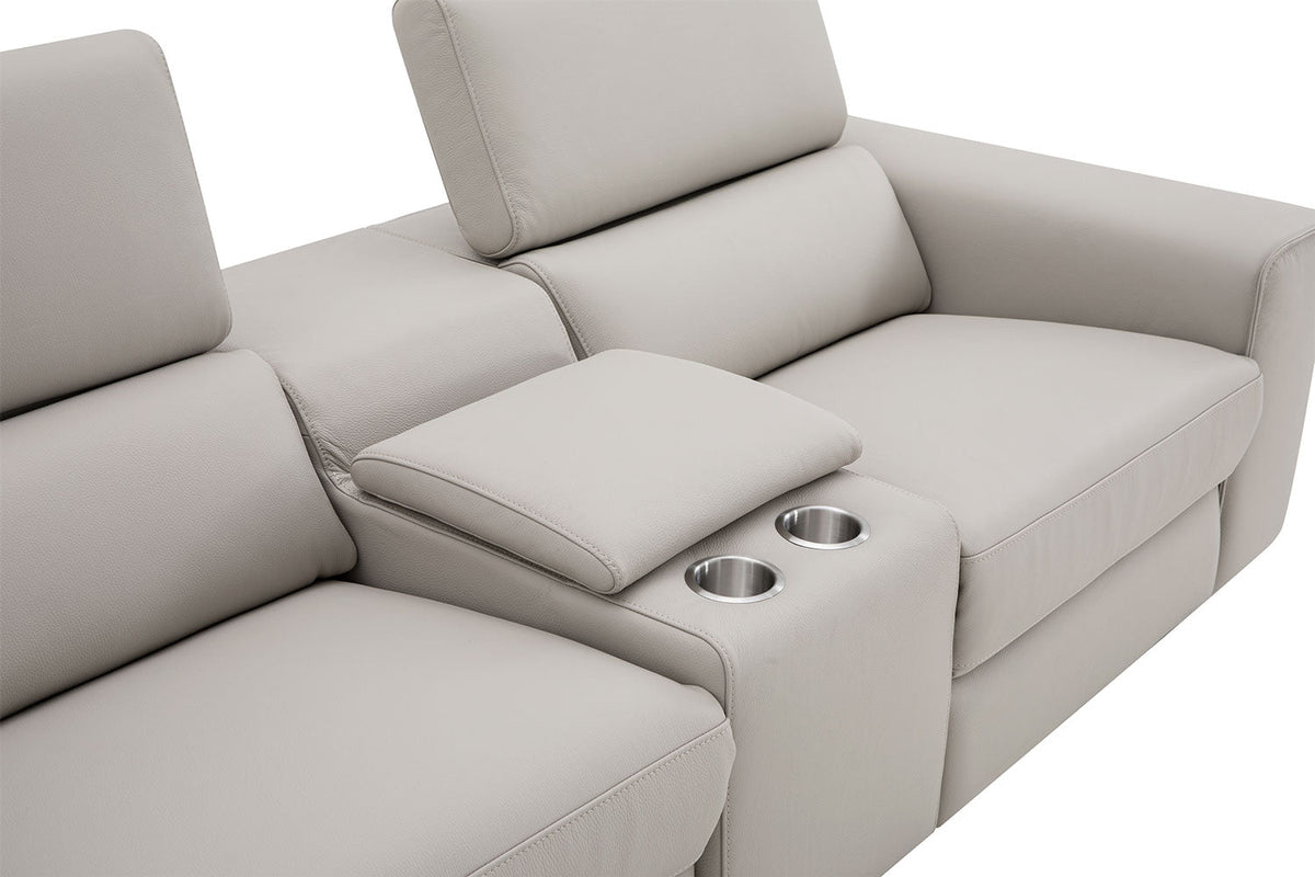 Picasso Loveseat with Console In Silver Grey by J&M Furniture - view 4