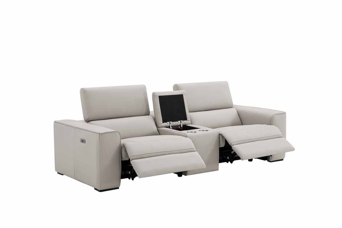 Picasso Loveseat with Console In Silver Grey by J&M Furniture - view 8
