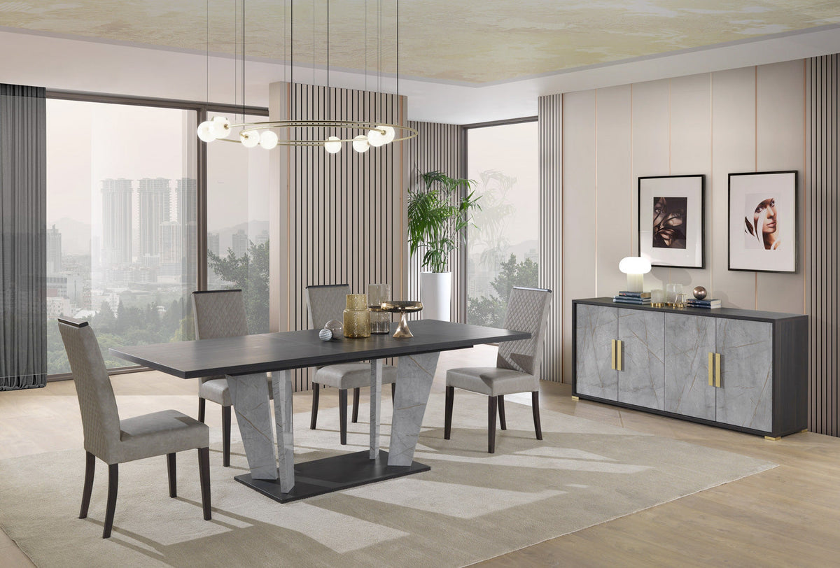 Travertine Extension Dining Table by J&M Furniture - view 2