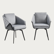 Jess Grey Armchair with Black Legs