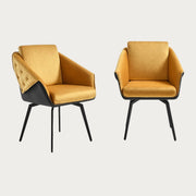 Jess Yellow Velvet with Black Legs