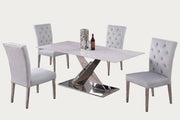 Jennifer Kerry dining room set with four Kerry chairs.