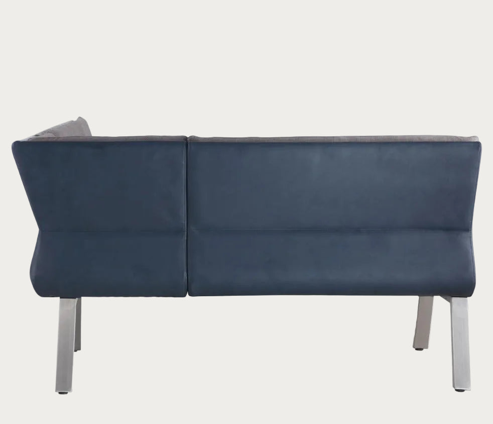 Jezebel blue sofa with white legs