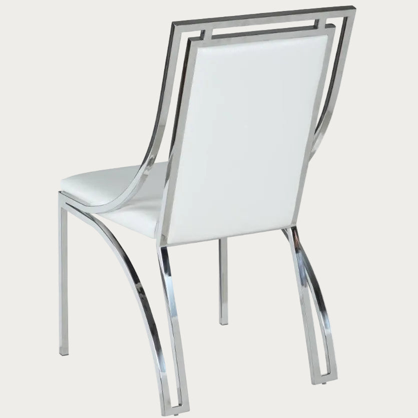 Josie modern chair with white seat and backrest