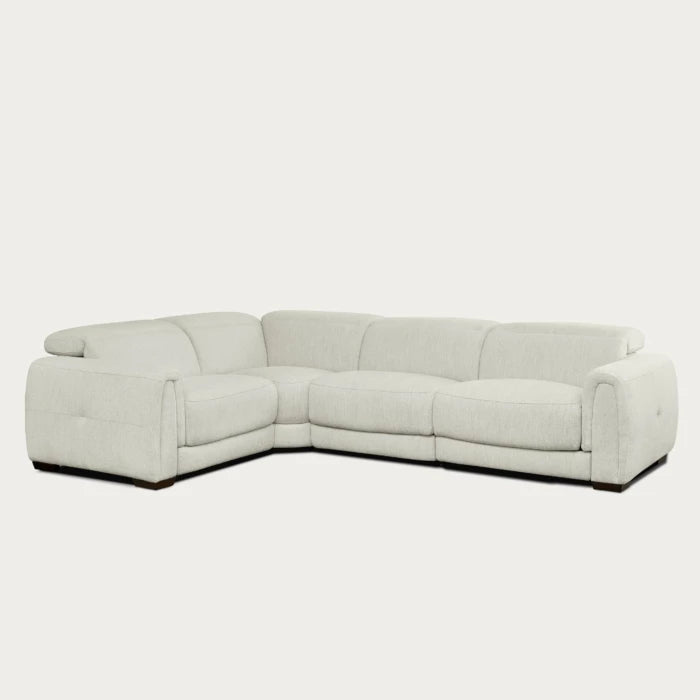 Jovan 4-Piece Modern Reclining Sectional Sofa – Birch Fabric