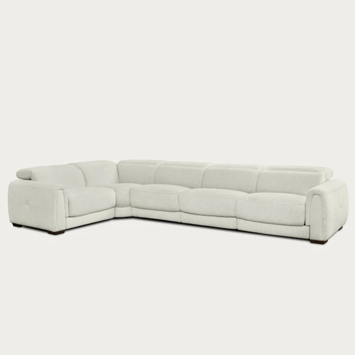 Jovan 5-Piece Modern Reclining Sectional Sofa – Birch Fabric