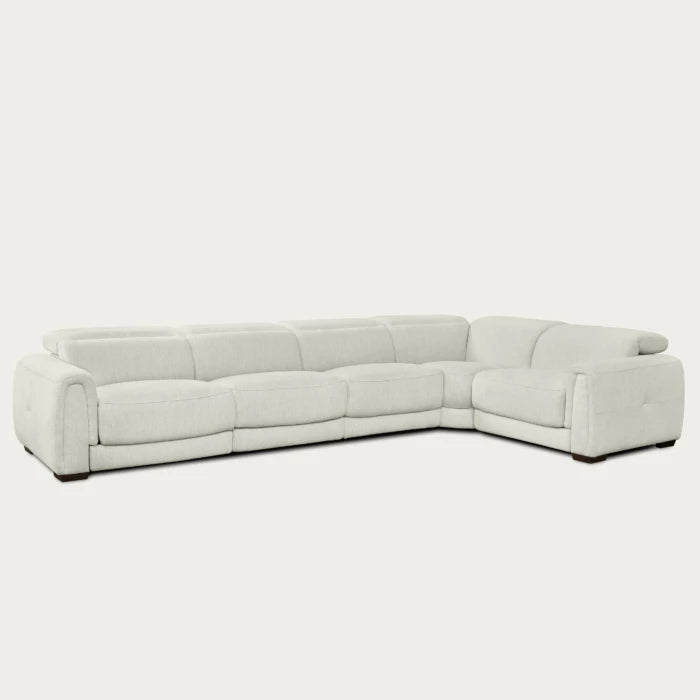 Jovan 5-Piece Modern Reclining Sectional Sofa – Birch Fabric