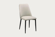 Judith beige side chair with black legs 