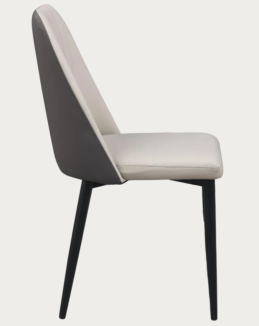 Judith chair with beige cushioned seat and backrest 