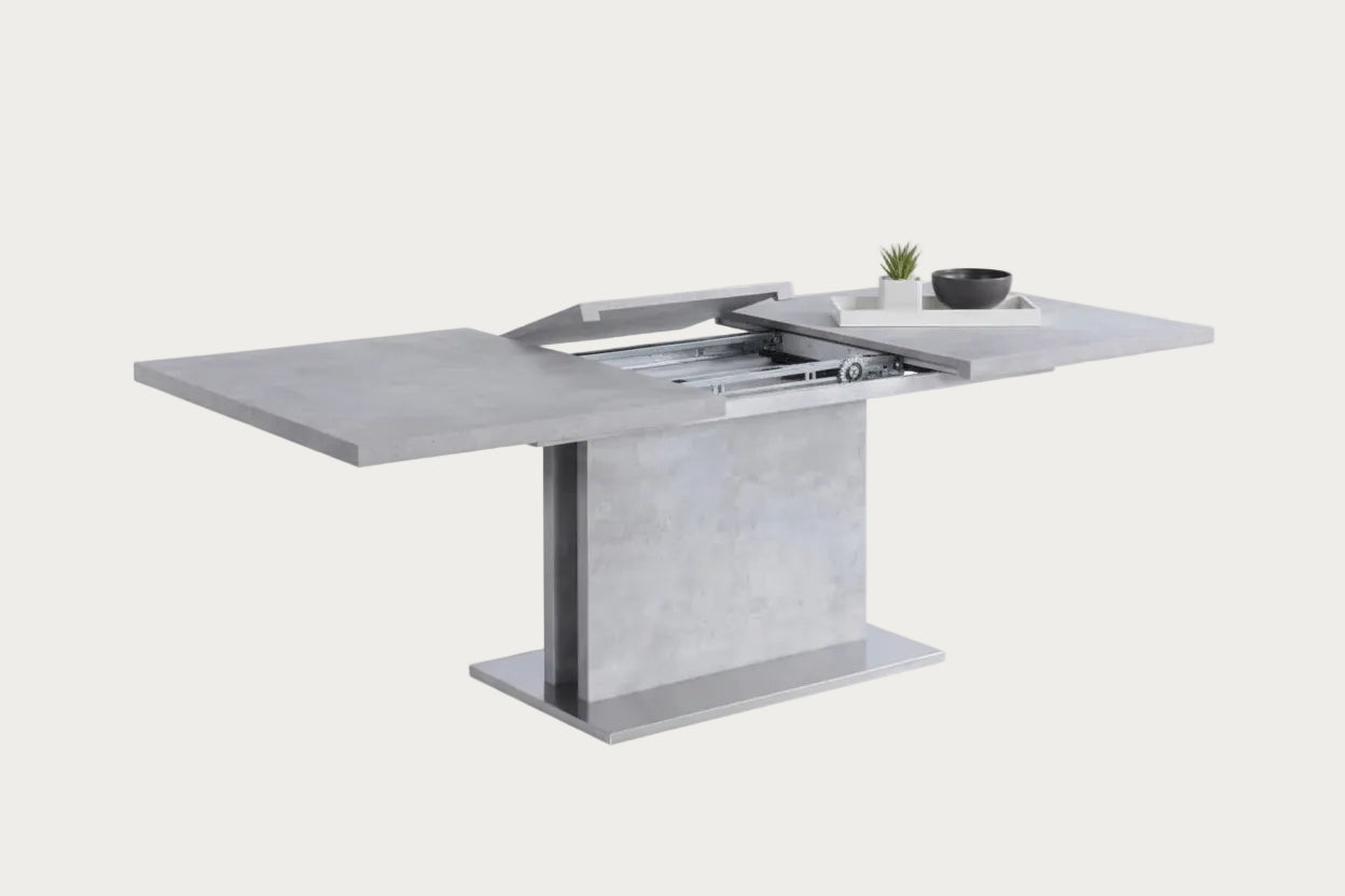 Kalinda gray concrete-style dining table 
