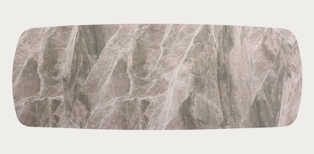 Marble-patterned stone slab on a white background