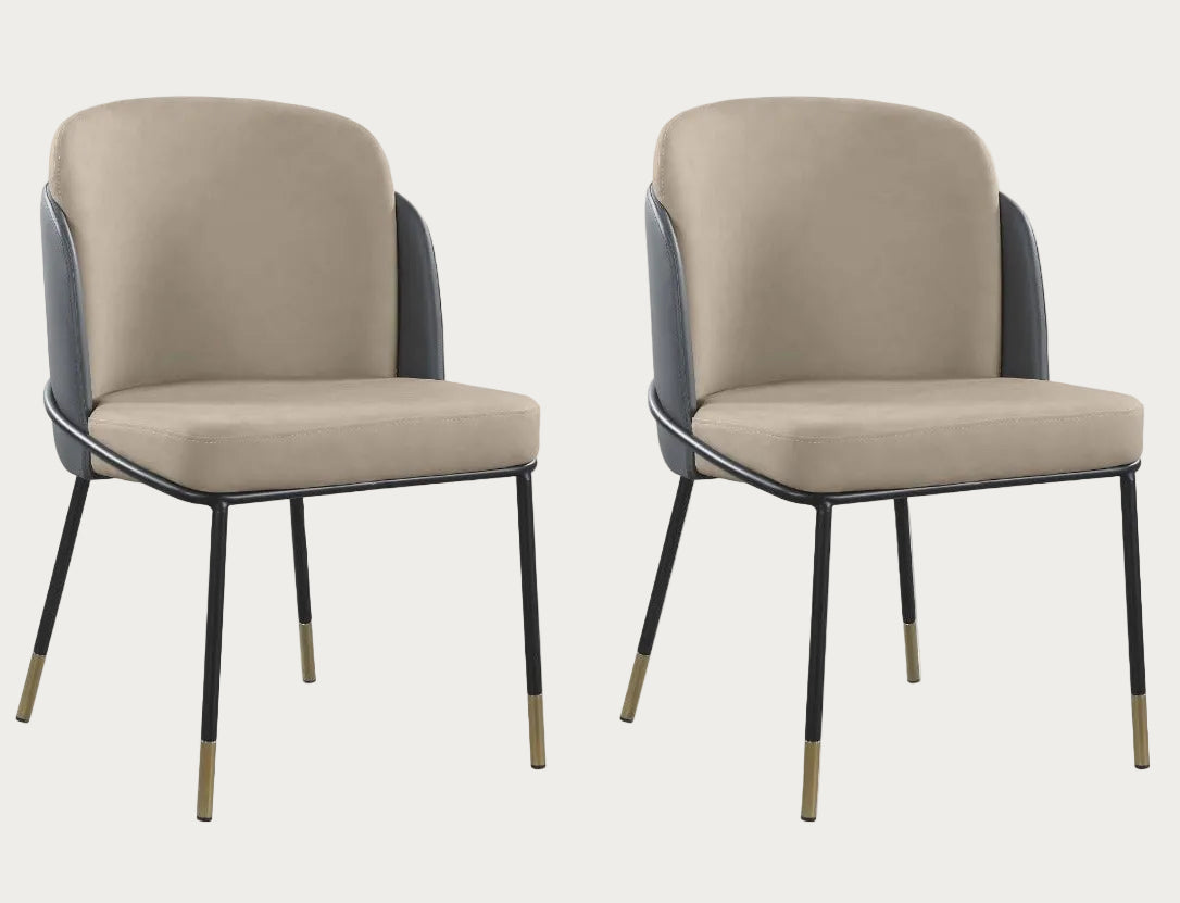 Katherine two chairs with black accents 