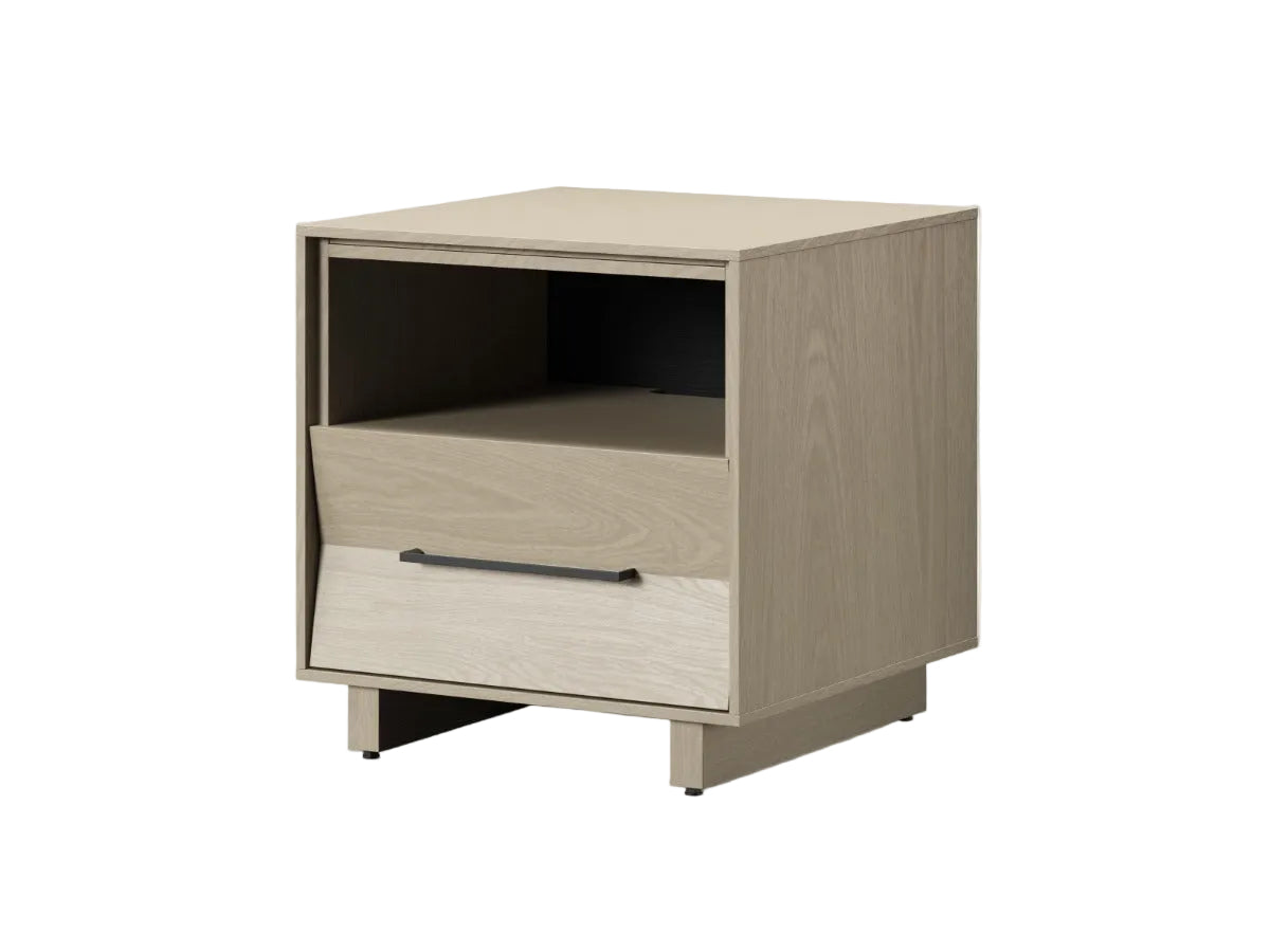 Kava 9681 modern nightstand in washed oak finish