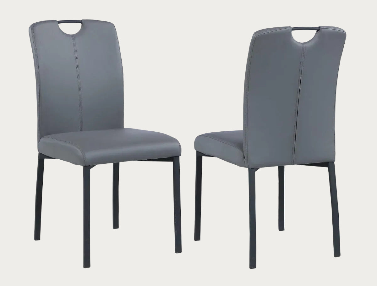 Two Kendra gray chairs 