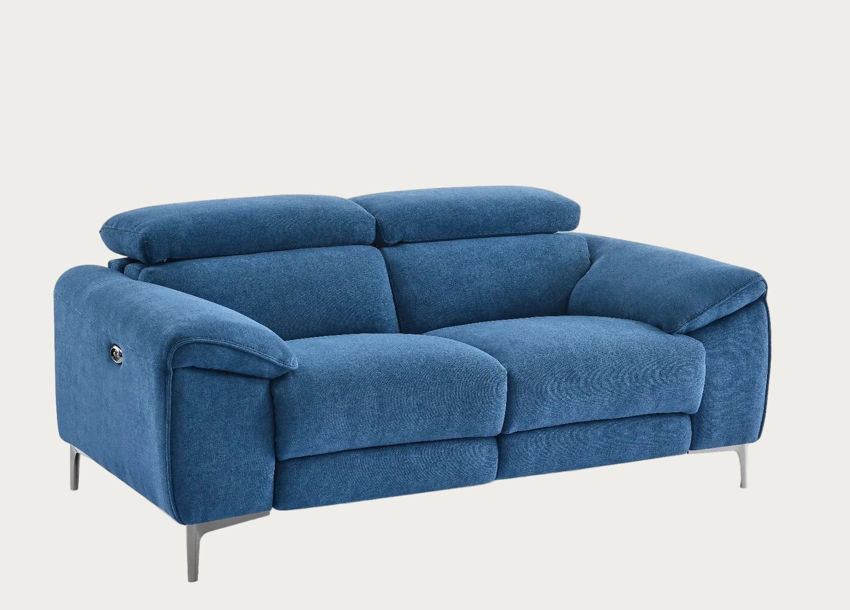 Lucca cerulean fabric loveseat