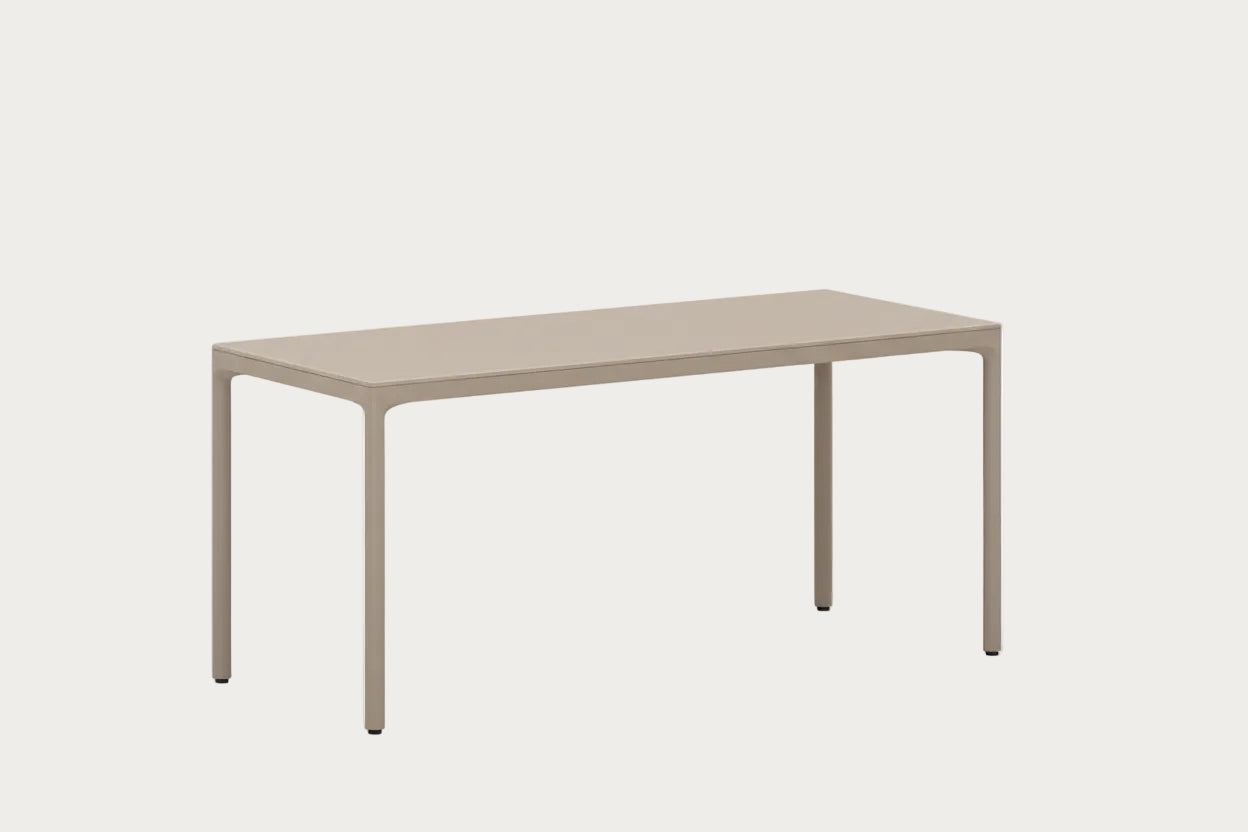 Luma 6762 S dune-finished rectangular table on a white background